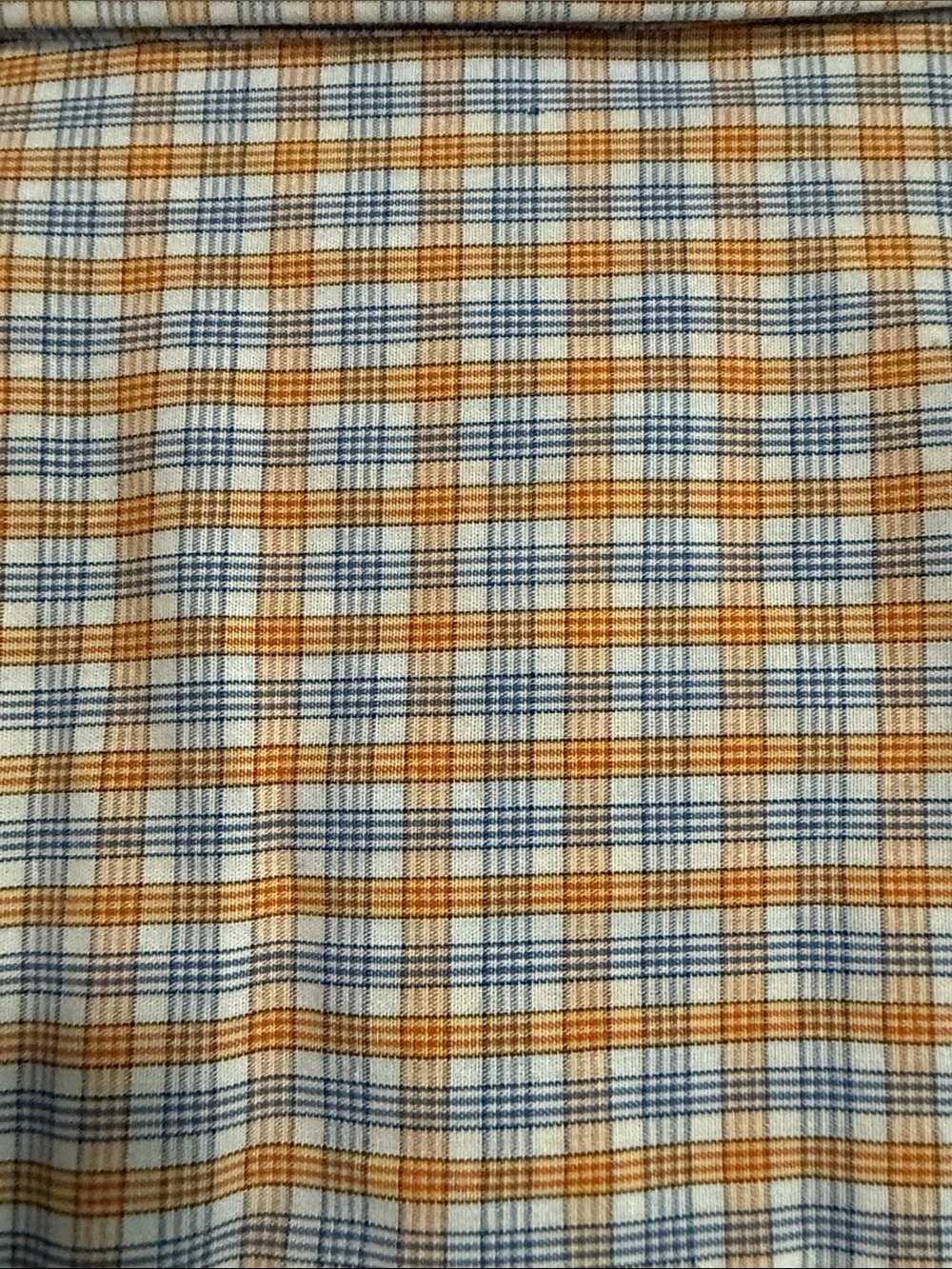 Gunnison Creek Outfitters Light Orange and Blue Plaid Men's Button-Down Shirt